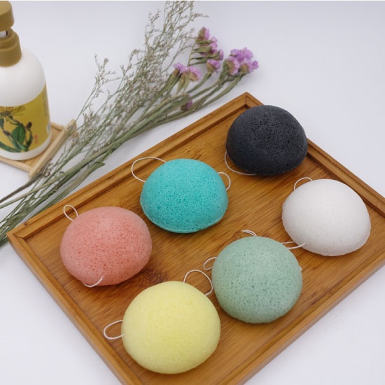Half Ball Shape Cleaning Konjac Beauty Sponge