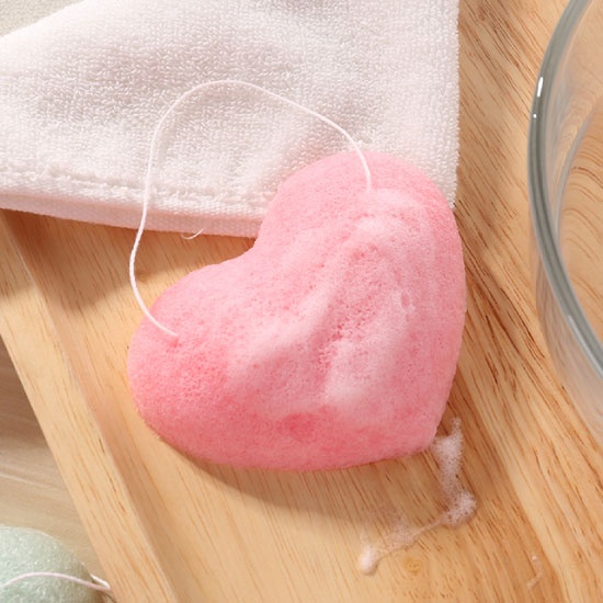 Heart Shape Konjac Face Sponge