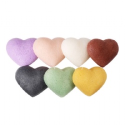 Heart Shape Konjac Face Sponge